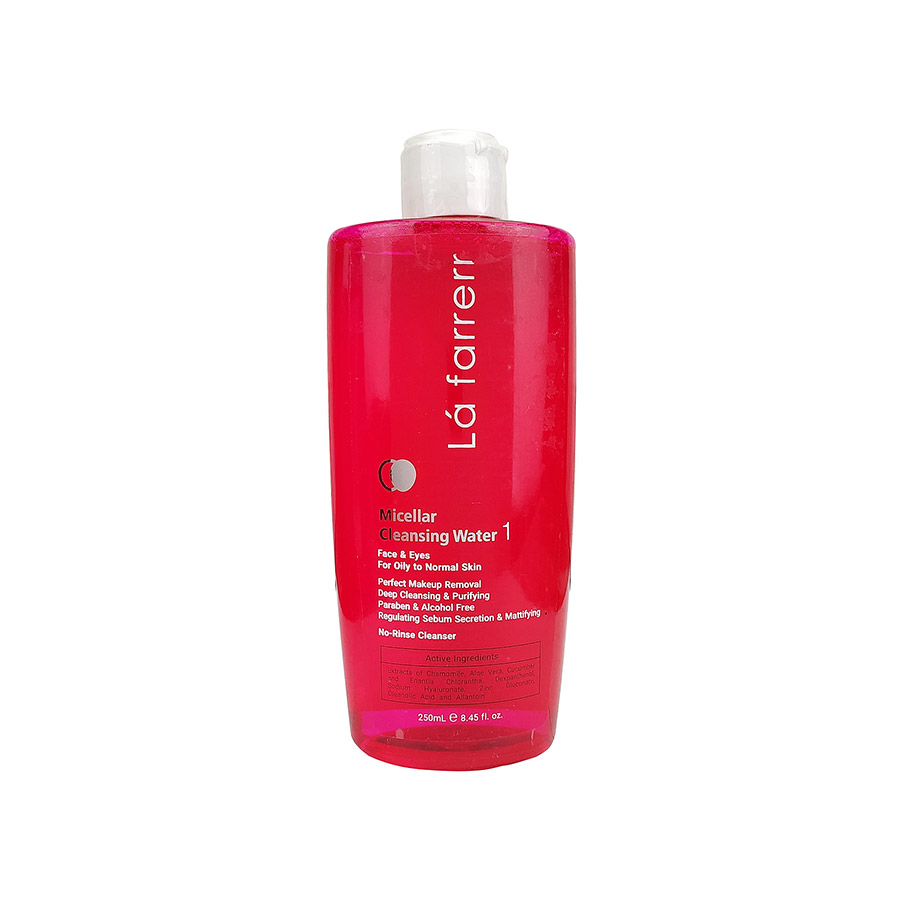 محلول پاک کننده آرایش و صورت لافارر 1MICELLAR CLEANSING WATER LA FARRERRپوست چرب