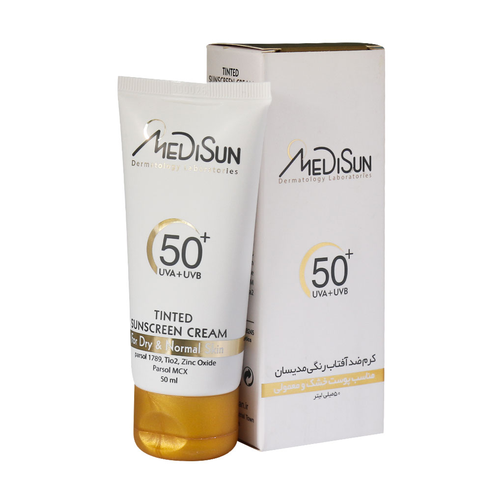 کرم ضد آفتاب SPF50 پوست خشک و معمولی مدیسان SUNSCREEN CREAM 50 MEDISUN