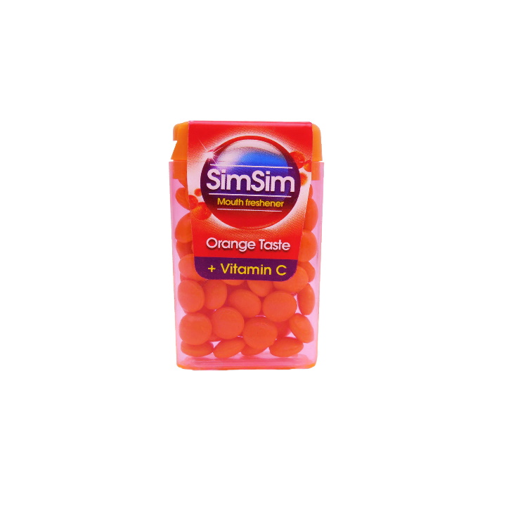 قرص خوشبو کننده دهان پرتقال سیم سیم  SIMSIM MOUTH FRESHENER TABLETS ORANGE MODEL